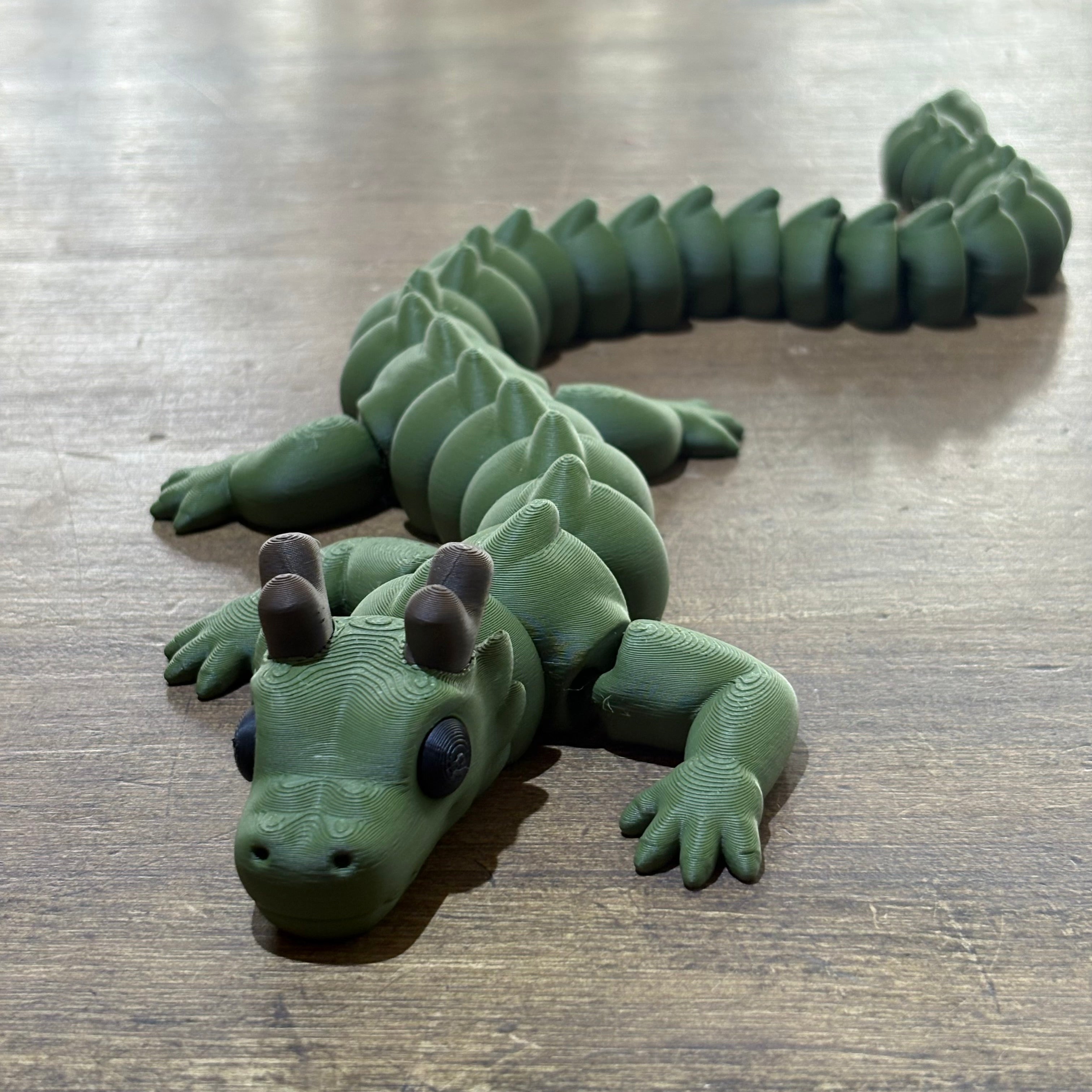 DRAGÓN FLEXI VERDE OSCURO GRANDE