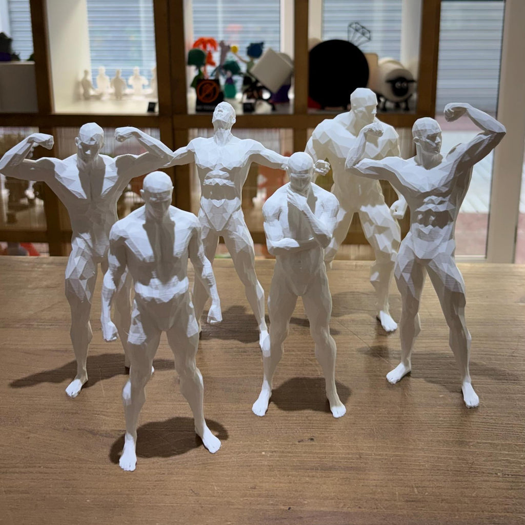 FIGURAS MASCULINAS DE FUERZA ESTILO POLIGONAL
