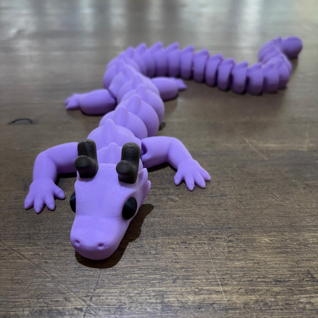 LARGE LILAC FLEXI DRAGON