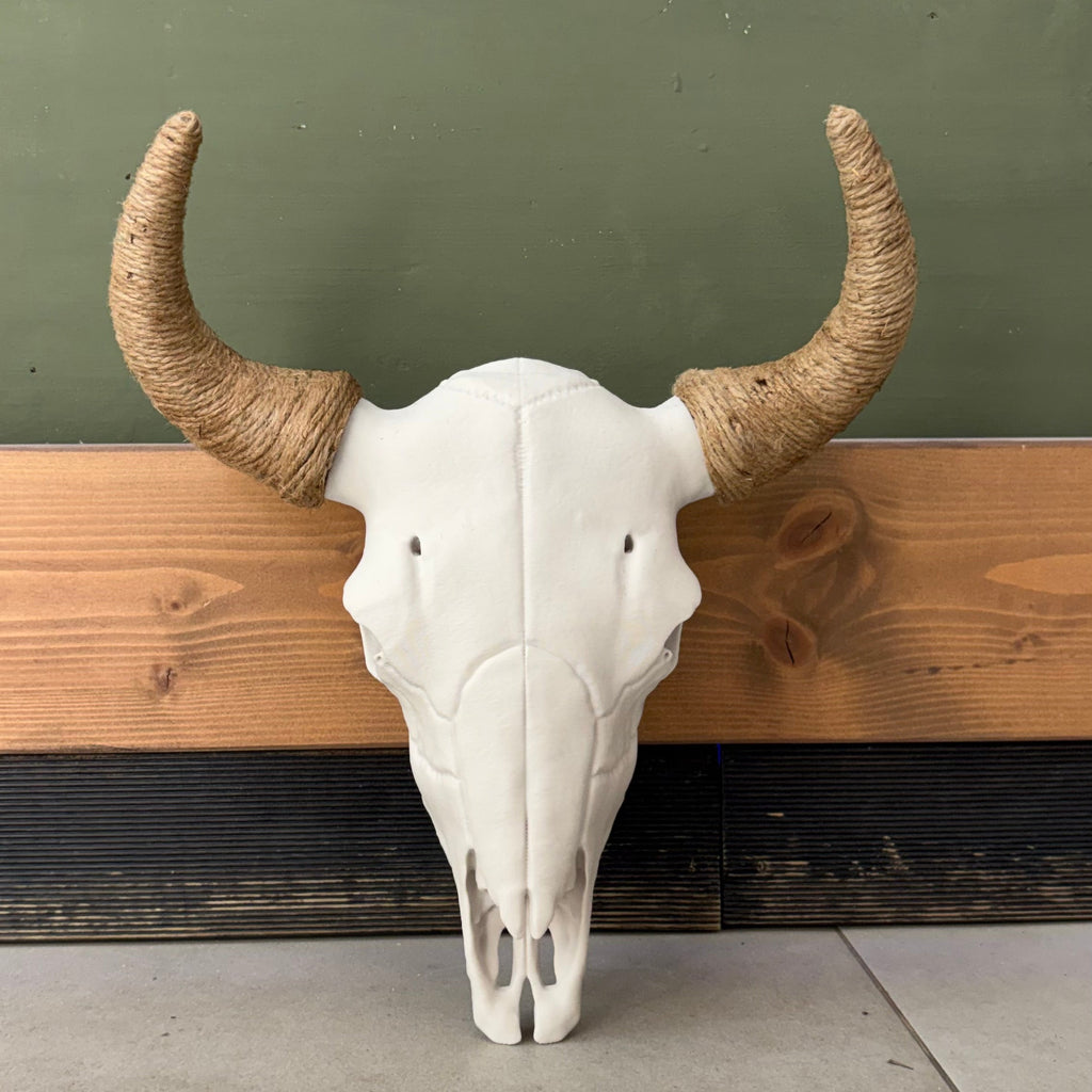 DECORATED COW SKULL